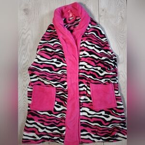 Electric Pink Zebra Robe